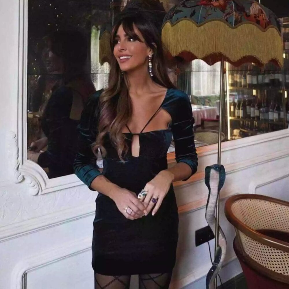 Zara Mini Velvet Dress